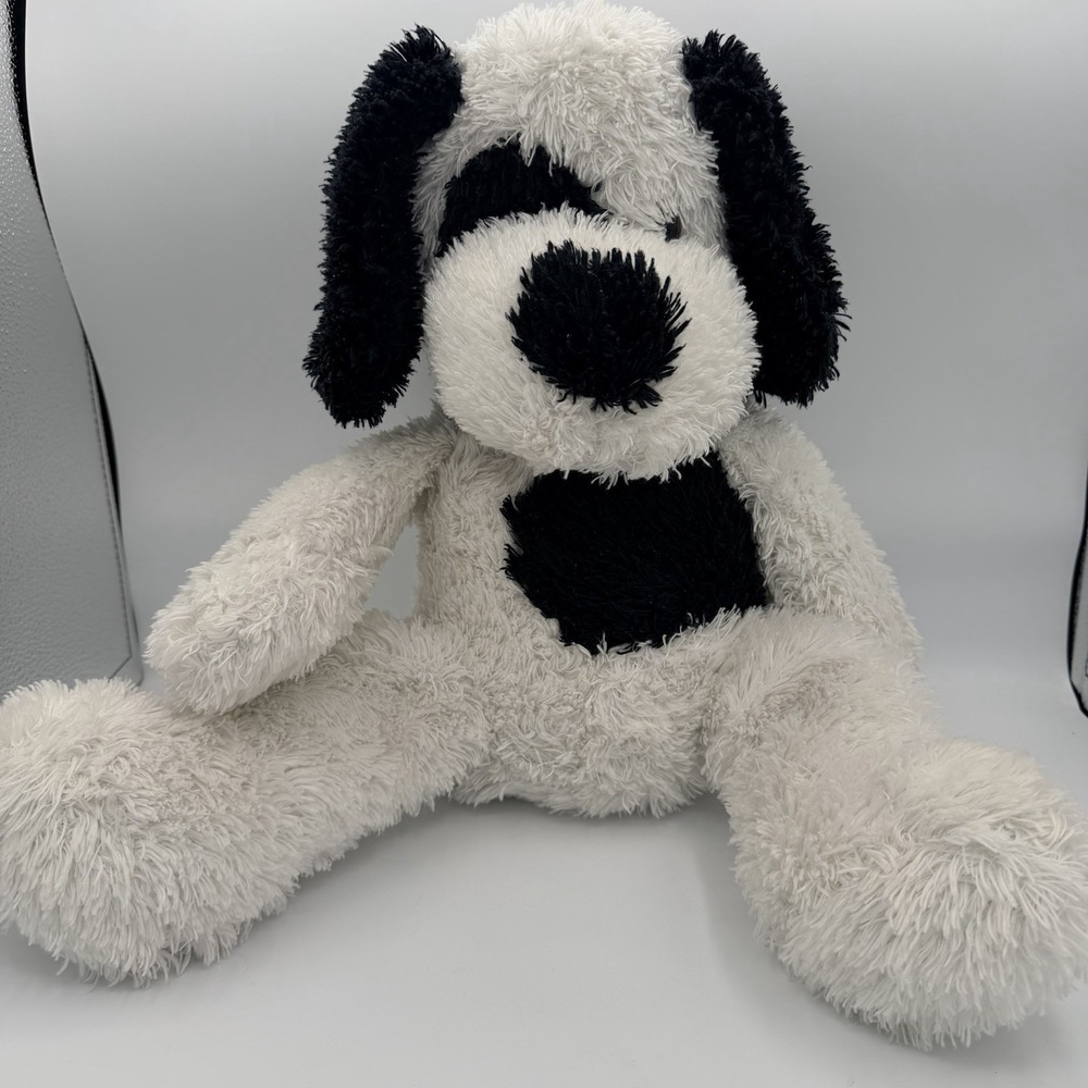 Jellycat London? 21" Bashful Puppy Black - Cream Big Large Plush Spot Dog Toy